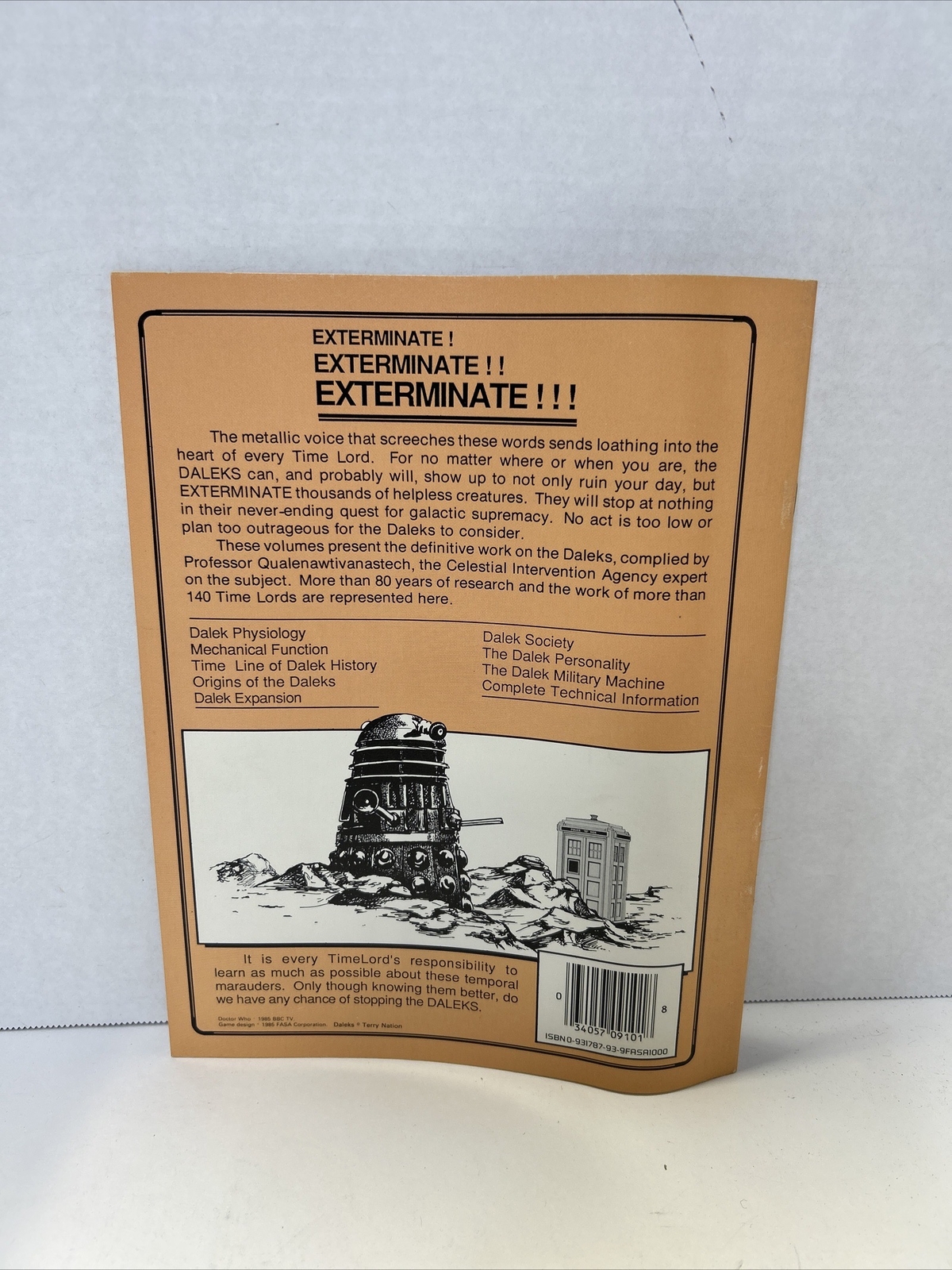 Doctor Who the Dalek Problem Symposium 1985 RPG FASA Module Book J2 #2 ...