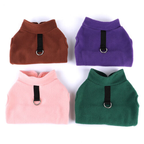 Warm Fleece Dog Cat Coat Jacket Small Puppy Jumper Vest Winter Clothes Apparel - Picture 11 of 24