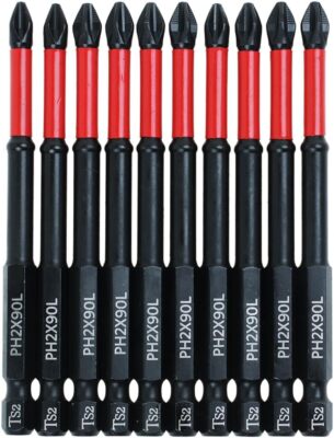 10 Pack Phillips PH2 Magnetic anti Slip Screwdriver Bit Set 3-1/2'' Length TS2 An