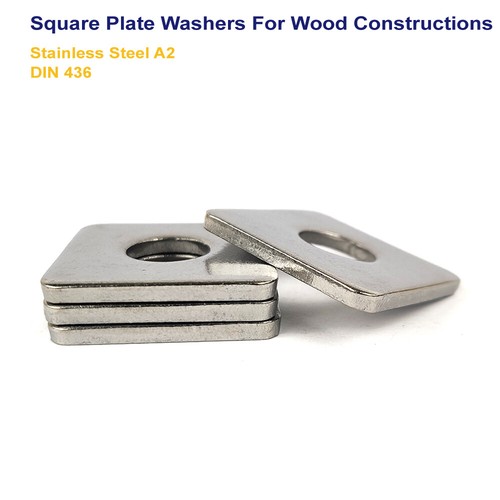 SQUARE PLATE WASHERS FOR WOOD CONSTRUCTIONS STAINLESS STEEL M10 M12 M16