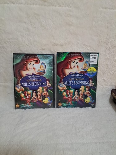 Walt Disney The Little Mermaid 1 & 2 Ariel's Beginning DVD Lot With Slipcovers - Picture 11 of 14