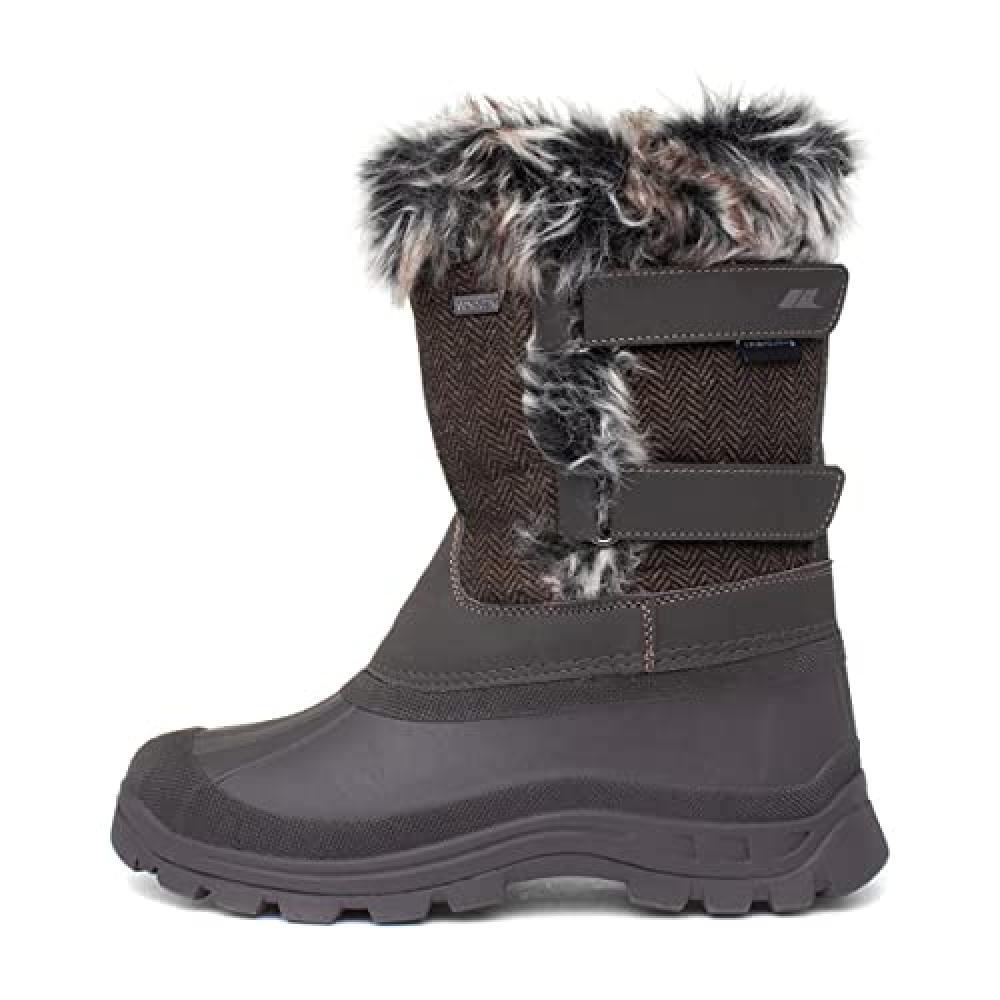 (TG. 37 EU) Trespass Brace, Stivali da Neve Donna, Marrone (Peat), 37 EU - NUOVO