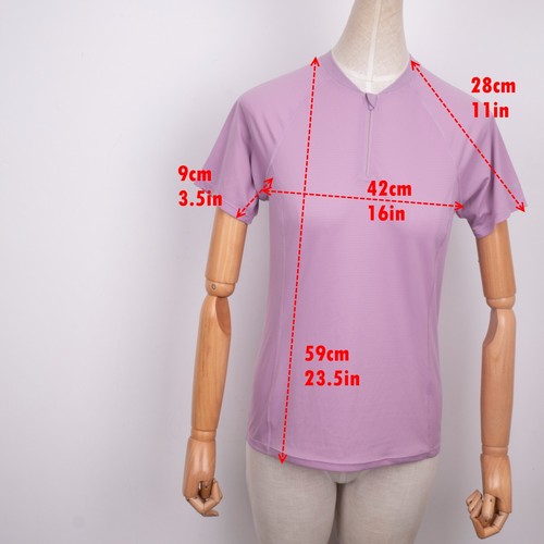 Camiseta Top MONTANE Mujer Manga Corta Rosa Top-Zip Ultraligera Talla 8 M - Imagen 5 de 12