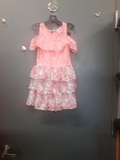 Girls Real Love Pink Ruffled Sleeveless Dress sz 5/6