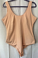 Pinsy Women's Sz XL Peach Scoop Tank Cheeky Shapesuit Shapewear Bodysuit 89