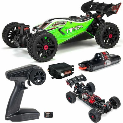 Arrma 1/10 Typhon 4x4 V3 Mega 550 Brushed Buggy RC Truck RTR (Transmitter, Receiver, NiMH Battery and Charger Included), Green, ARA4206V3