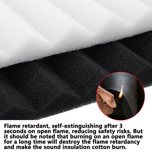 12PCS DIY Studio Acoustic Foam Sound Absorbtion Proofing Panels Soundproof Tiles - Foto 3 di 11