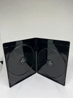 NEW 7MM 4K ULTRA HD SLIM BLACK DOUBLE (2) DVD CASE,  SLEEVE, PS2-7MM UHD(M3)