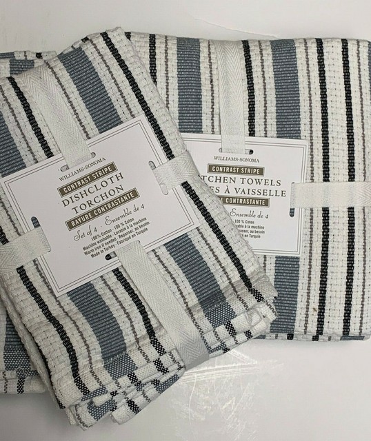 Williams Sonoma Orange Clic Striped Dish Cloths S 4 Williams Sonoma Orange Clic Striped