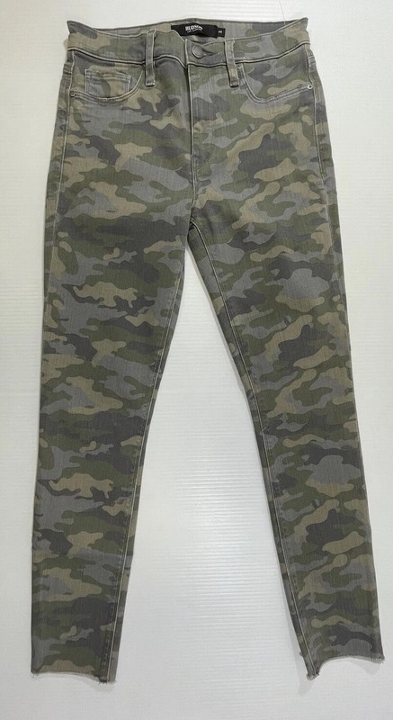 Hudson Los Angeles Woman’s Cotton Blend Camouflage Raw Hem Super Skinny Jean 25