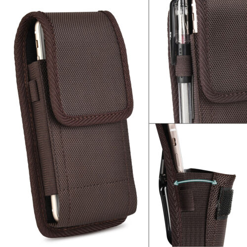 Vertical Nylon Wallet Case Holster Pouch with Belt Clip Loop For iPhone Samsung - Picture 1 of 7