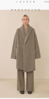 NWOT Lauren Manoogian Capote Alpaca Wool Coat Hooded Sweater