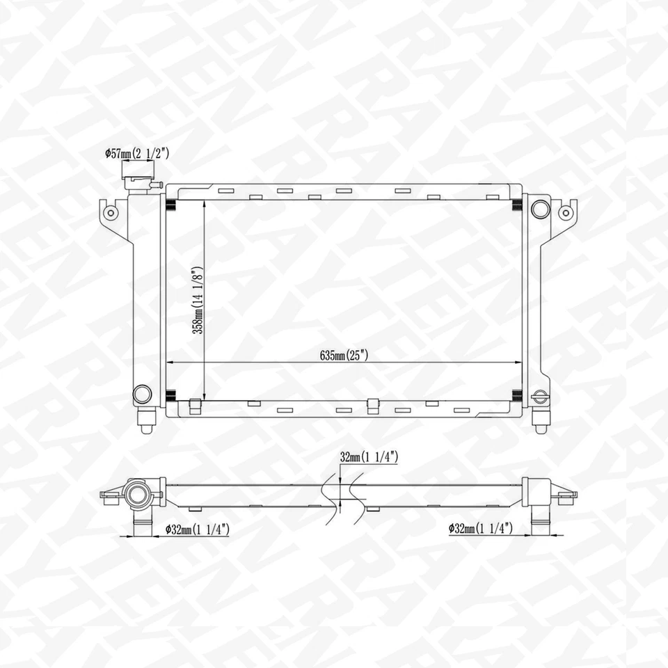 Radiator for 1988-1990 Dodge Dynasty Chrysler New Yorker 1990 Chrysler Imperial - Изображение 2 из 4