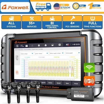 Foxwell NT809 TS Bidirectional All System Diagnostic Tool OBD2 Scanner Oil Reset