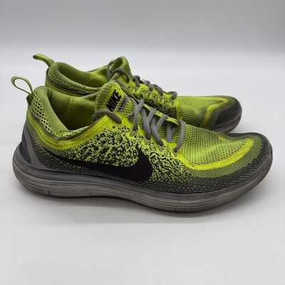 Nike Free RN Distance 2 Lunar Lon Run Natural  Sneakers Men Size 13 Green Logo.