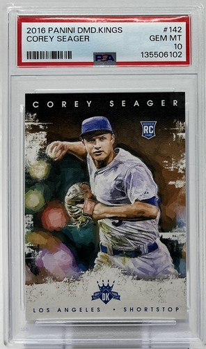 Corey Seager Rookie PSA 10- 2016 Panini Diamond Kings Portrait- Dodgers, Rangers