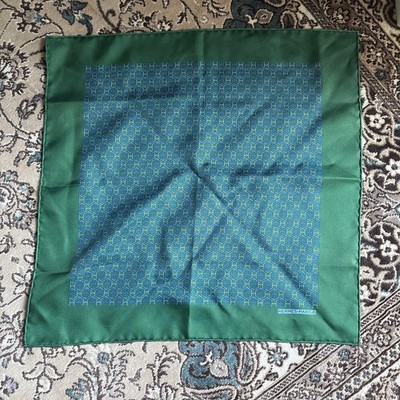 Hermes Scarf Petit Carre 45 H Logo Green