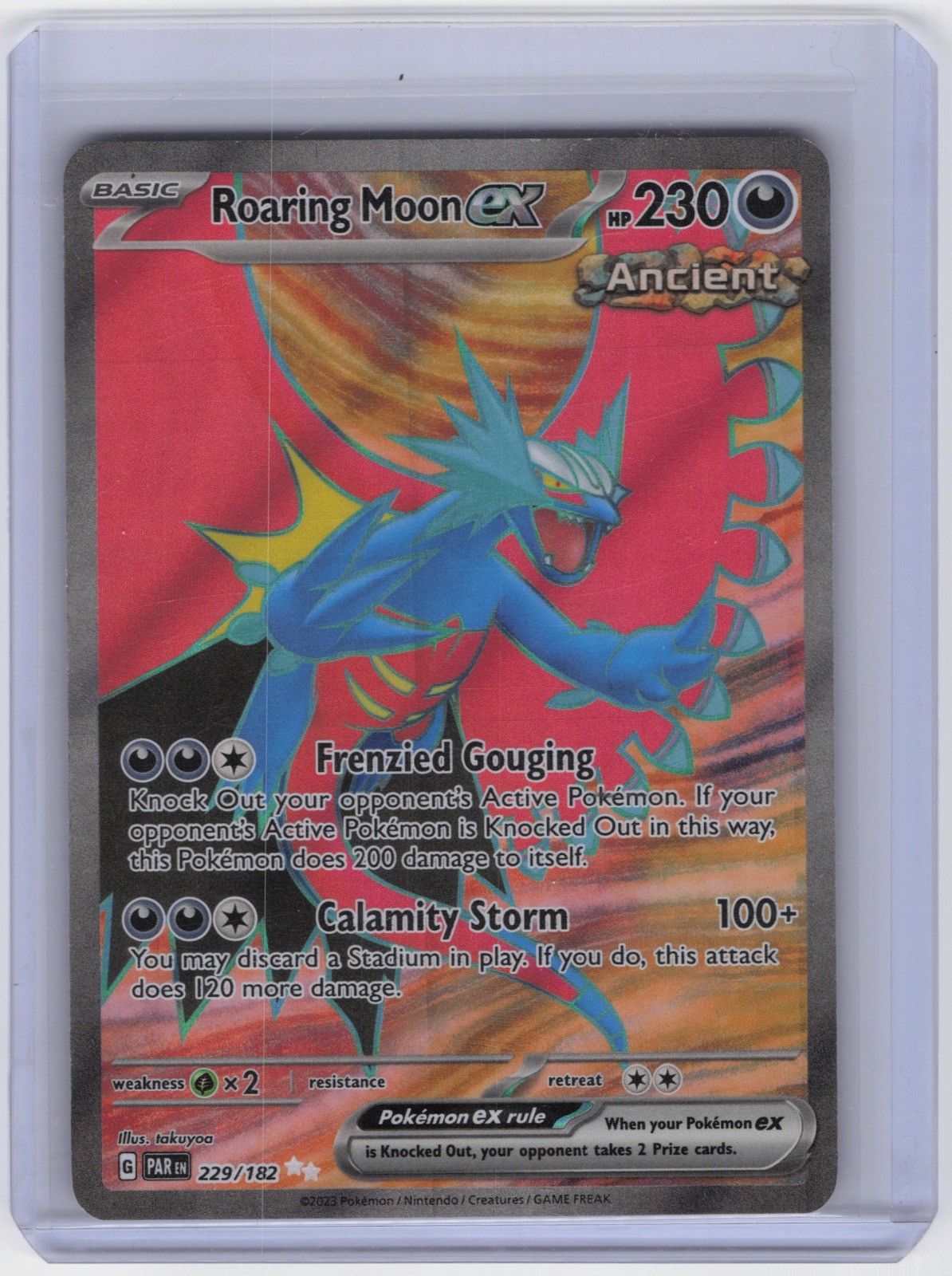 Roaring Moon ex Ultra Rare SV04: Paradox Rift 229/182 NM