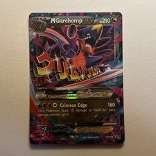 M Garchomp-EX XY168 Black Star Promo Full Art Holo Pokemon Card Lightly Played