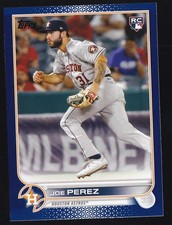 2022 Topps Update Royal Blue #US234 Joe Perez Rookie Card RC Houston Astros. rookie card picture