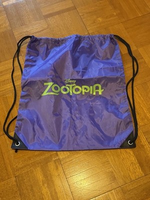 Disney D23 Zootopia Purple Draw String Bag -Brand New