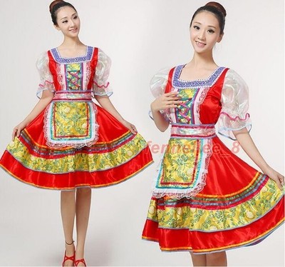 Hot Women's Traditional Russian Singer Dancer Performance Apparel Stage Clothing