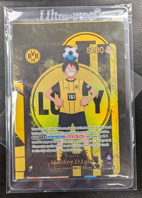 #ad #ad Monkey D. Luffy ST13 003 Promotion: Borussia Dortmund BVB Sealed One Piece Card！ $85.36