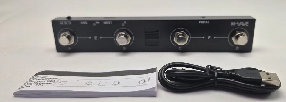 Für M-VAVE Chocolate Plus für Midi Fußschalter Controller Wiederaufladbar 4 Tasten