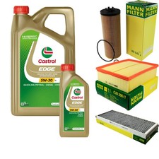 INSPEKTIONSKIT FILTER CASTROL 6L ÖL 5W30 für Audi A4 Avant 8D5 B5 2.5 TDI