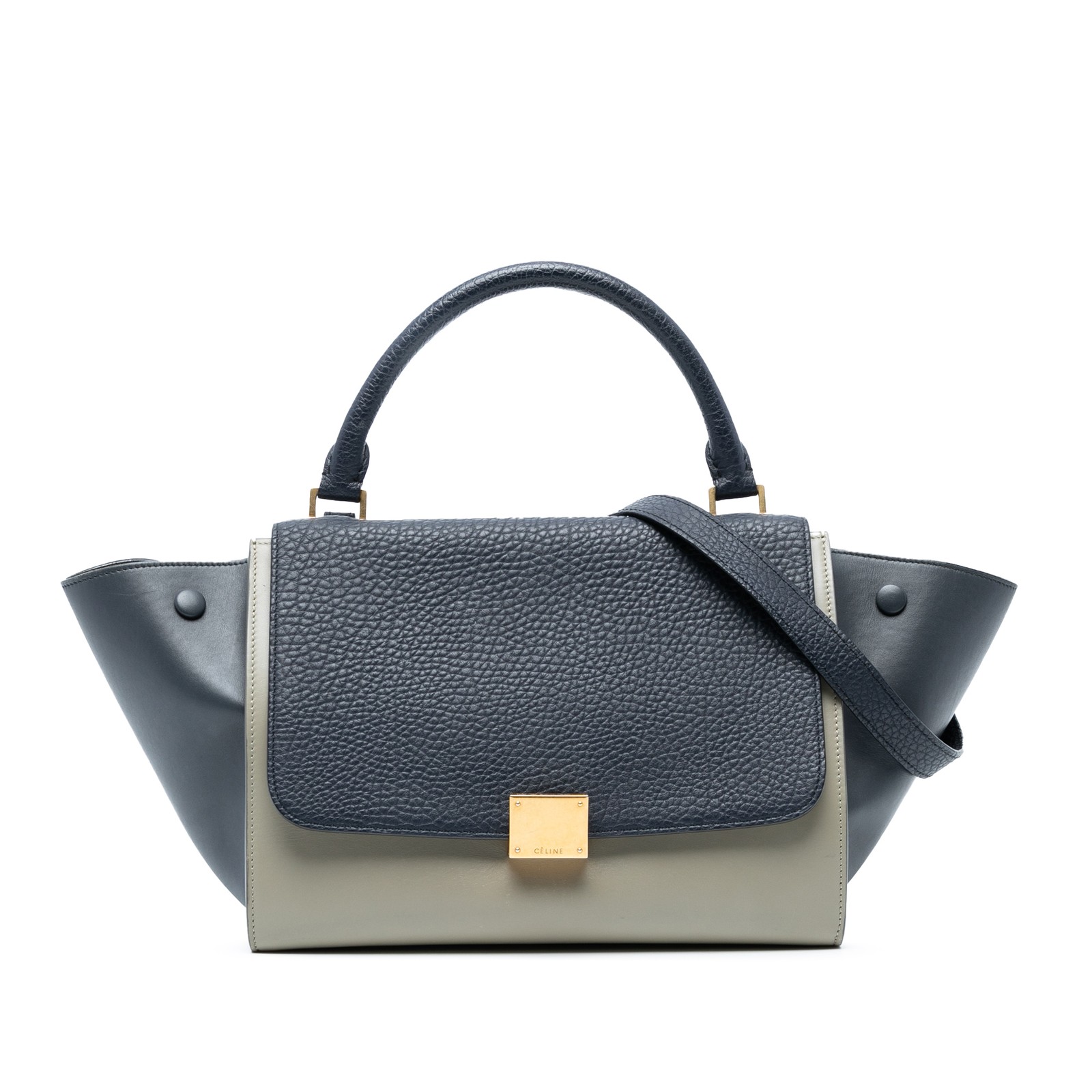 Authenticated Celine Medium Bicolor Leather Trape… - image 1