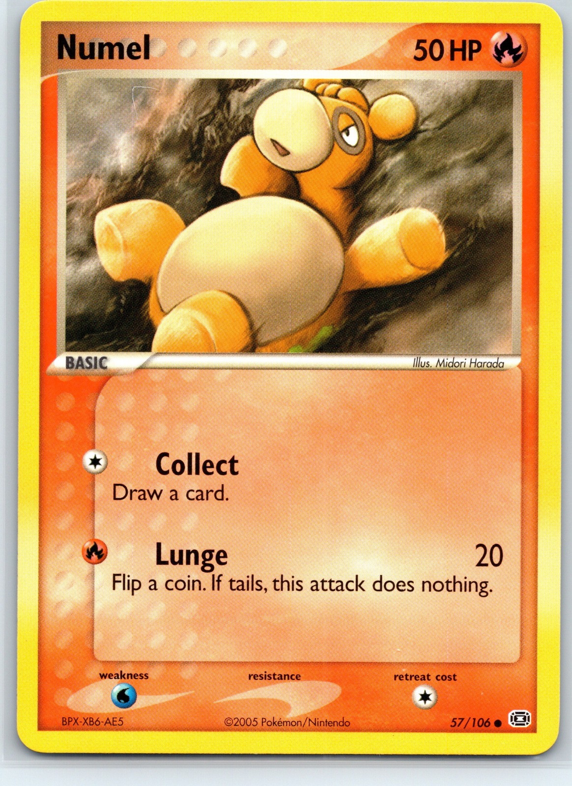 Numel Common Emerald 57/106 Pokemon Card LP