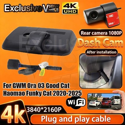 4K Wifi DVR Dash Cam Camera For GWM Ora 03 Good Cat Haomao Funky Cat 2020-2025