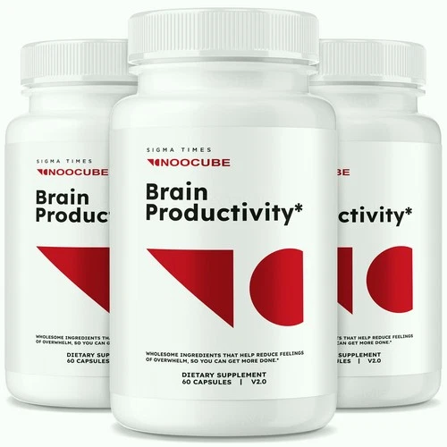 (3 Pack) Noocube Brain Productivity Capsules, Advanced Mind Boost Supplement