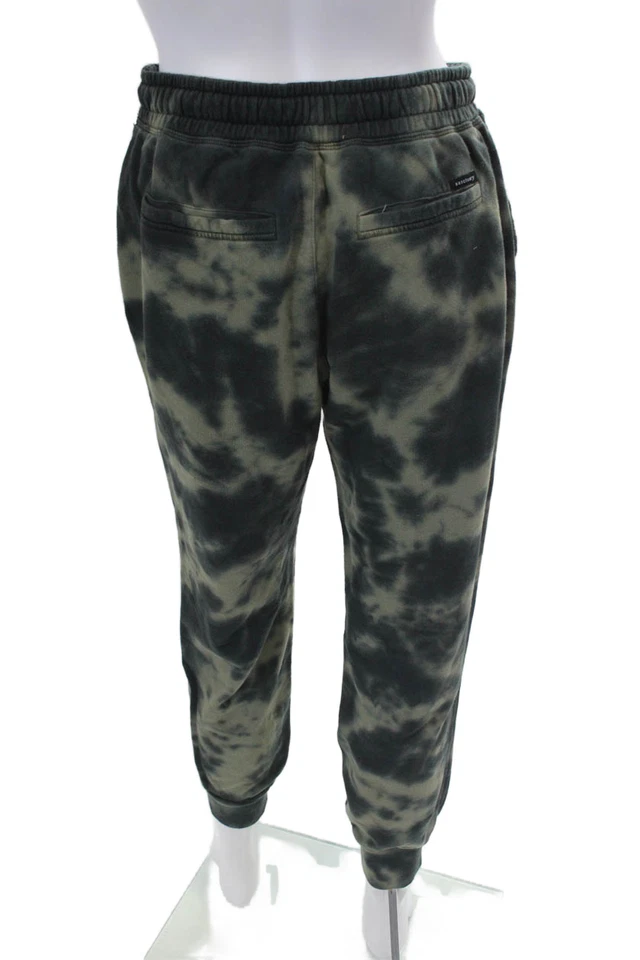 Pantalones deportivos Sanctuary para mujer de algodón tie-dye cintura elástica verde talla S Foto 3 de 4