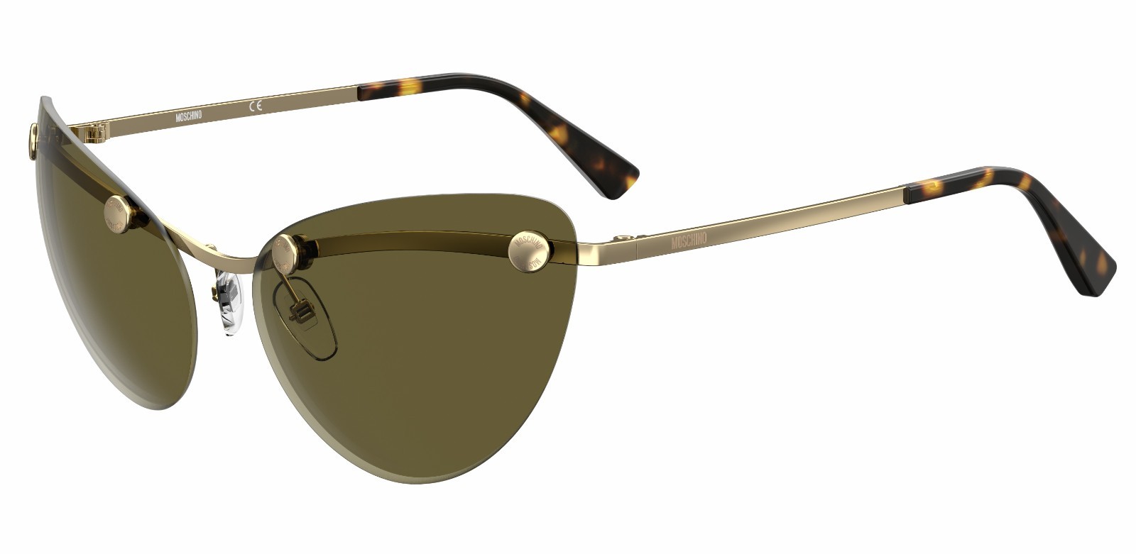 Moschino Sunglasses Women's MOS082/S 000/QT Rose Gold/Green