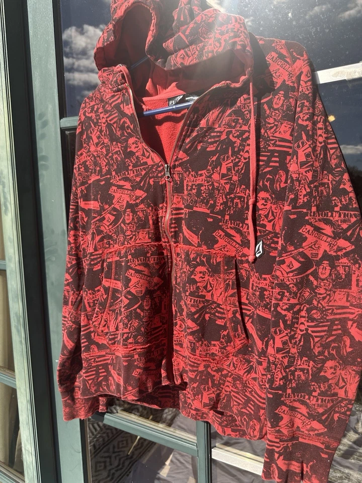 Vintage Rare Sheckler Volcom Full Zip Hoodie Men's Size Small - Image 3 of 4
