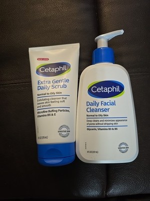 2 Pc Cetaphil Daily Facial Cleanser / Extra Gentle Daily Scrub  (M20)