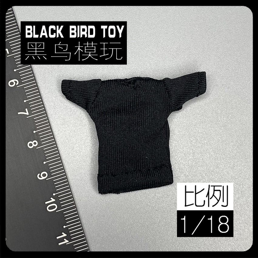 1/18 Scale Short Sleeve T-Shirt Tee Top Clothes for 3.75'' Male Action Figure