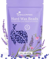 Hard Wax Beads, Wax Beans for Hair Removal, Natural Lavender, Stripless, Coarse