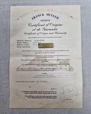 Franck Muller 10000KSC Conquistador Rose Gold Warranty Paper Signed Dealer 2015