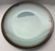 SET OF 2 HOME (TARGET) THIRA TEAL STONEWARE DINNER PLATES 10 5/8"
