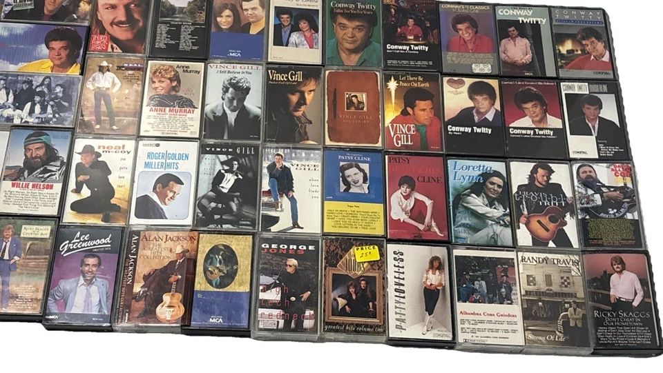 70s 80s Country Cassette Tape Collection (Lot of 40) Nelson Twitty Jackson Gill - Image 2 of 4