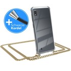 Für Samsung Galaxy A10 Handyhülle zum Umhängen Kordel Case Tasche Kette Gold