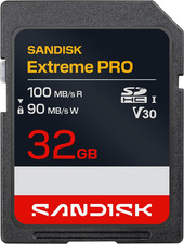 Extreme Pro 32GB UHS-I U3 SDHC Memory Card