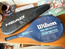 Lot Of 2 Tennis Racquets Head Titanium Ti.S6 & Wilson Graphite Enforcer In Bags