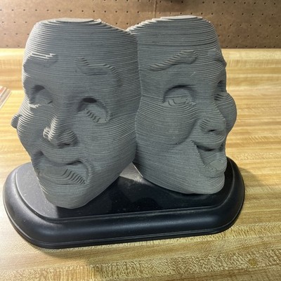 Vtg. 1997 Milton Bradley 3D Sculpture Puzzle The Masks of Comedy and Tragedy