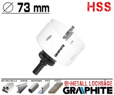 HSS Bi-Metall Lochsäge Ø 73 mm Metall Bohrkrone Dosen Fräser Loch Bohrer -PROFI-