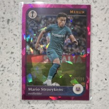 Topps 2024-25 Merlin #121 Mario Stroeykens Anderlecht Pink Atomic Rookie 97/199