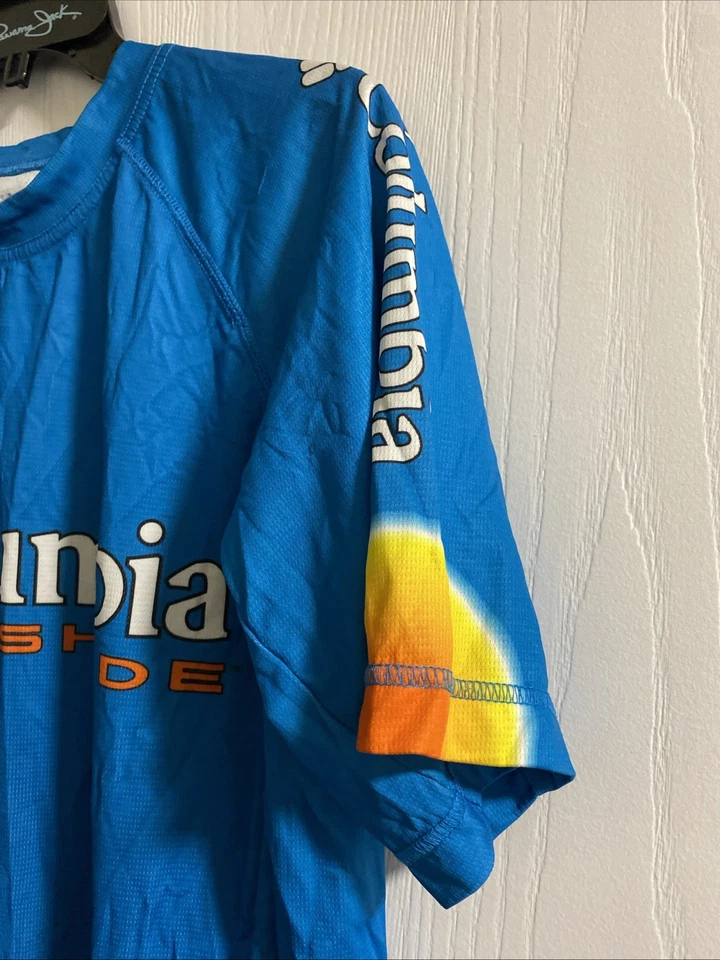 Camisa Columbia Para Hombres Talla M Azul Omni Tono Ciclismo Highroad Ciclismo Jersey Foto 2 de 4