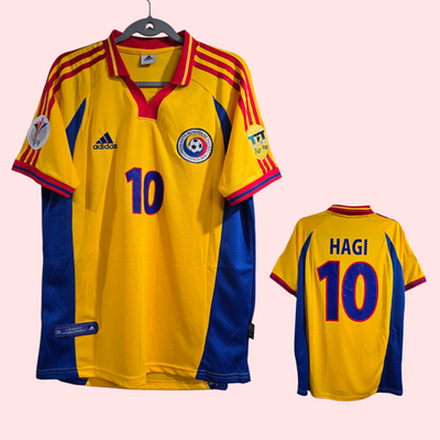 ROMANIA Home - Euro Cup 2001 - Football Soccer - HAGI # 10 - Large